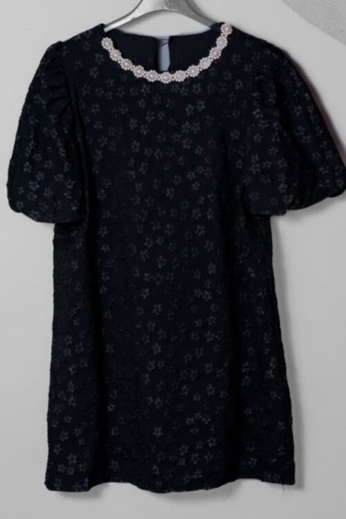 Vestido Jacard con Perlas - Imagen 3