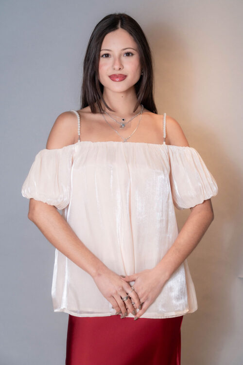 Blusa Seda sin Hombro