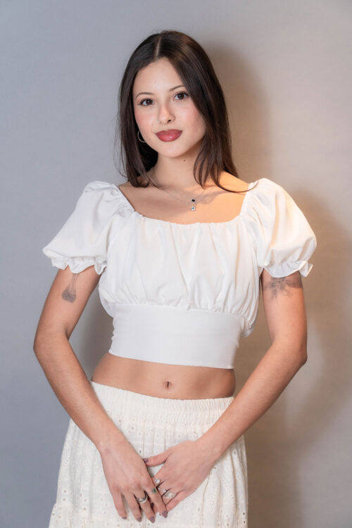 Blusa Crop con Lazo