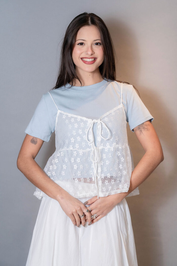 Polera con Top Tull (2 Piezas)
