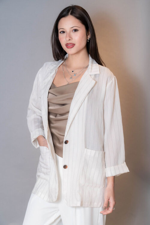 Blazer Lino Rayado - Imagen 5