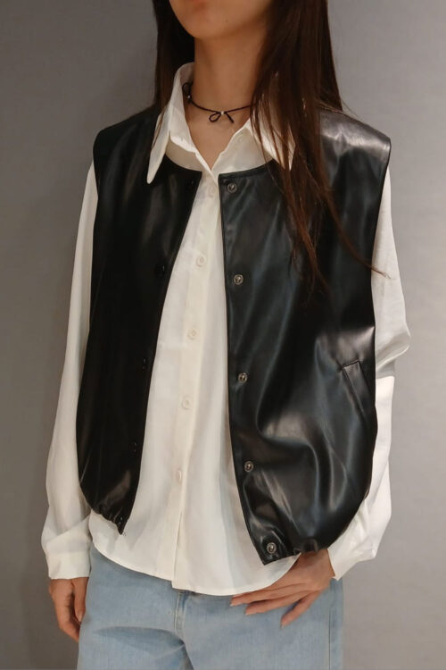 Chaqueta Ecocuero sin Manga - Imagen 5