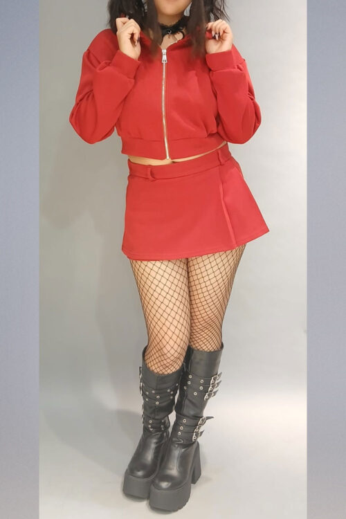 Alternative view of Conjunto Sudadera Crop con Mini con Shorts