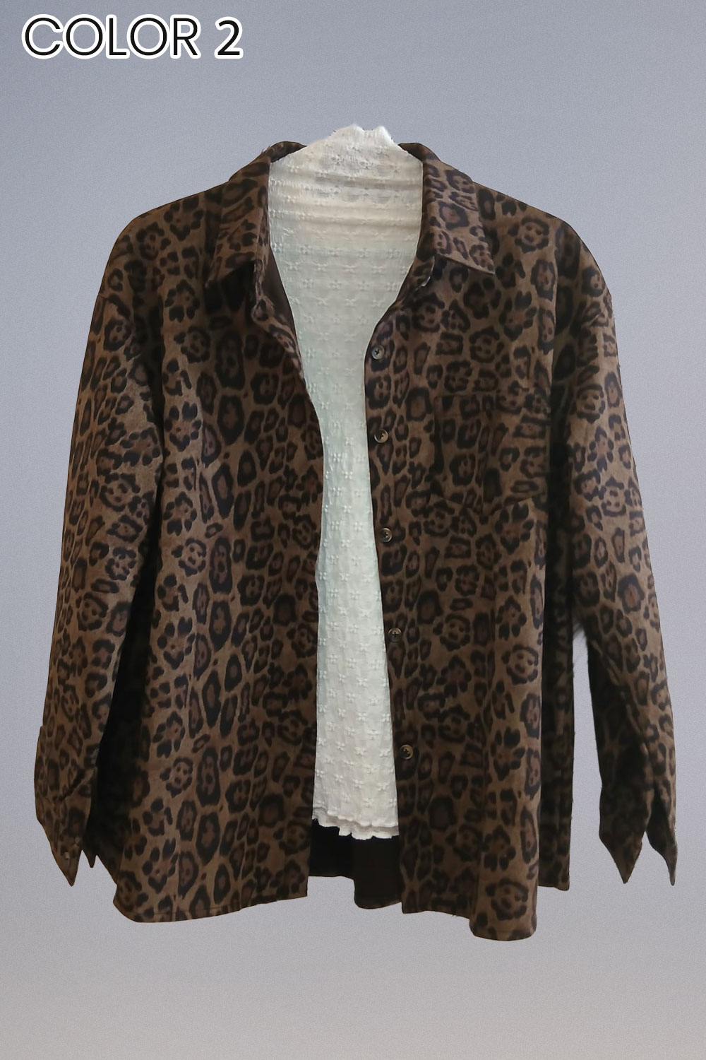 Sobrecamisa Gamuza Animal Print - Imagen 3