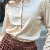 Camisa Raso con Cuello Strass
