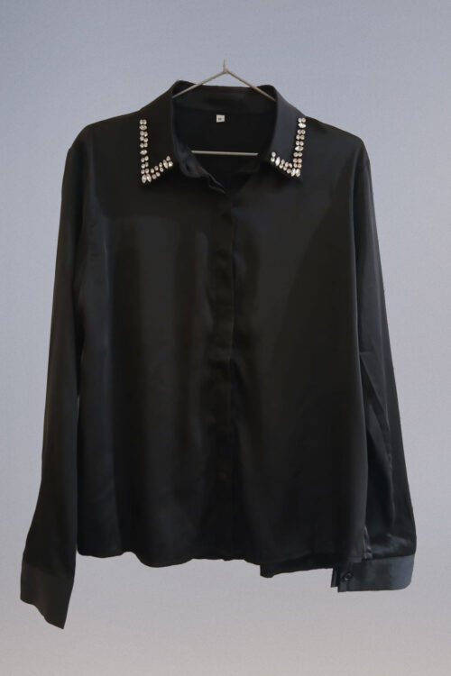 Camisa Raso con Cuello Strass - Imagen 4