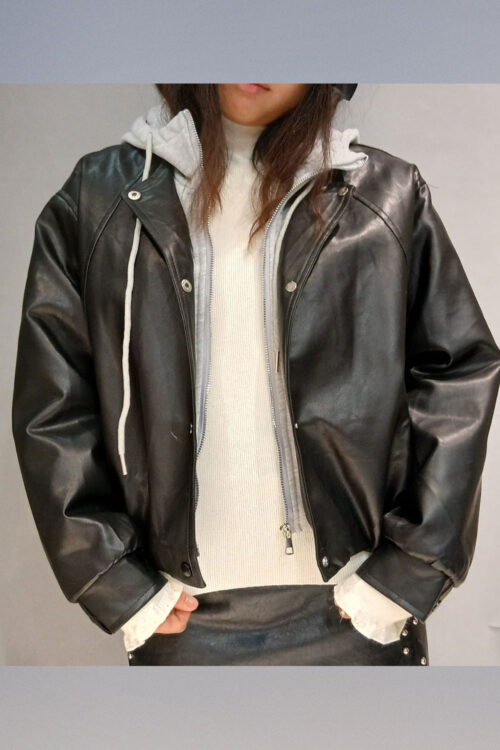 Campera Cuerina Globo con Pierl Adentro