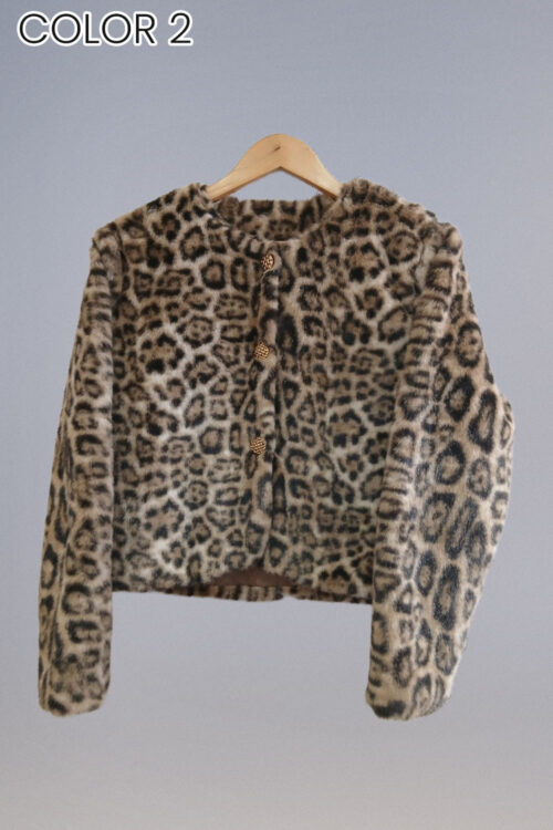 Chaqueta Piel Animal Print - Imagen 3