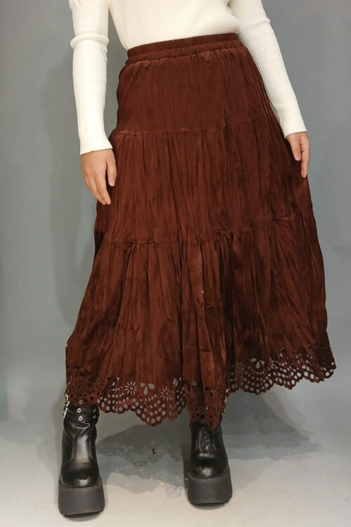 Falda Velvet con Ruedo