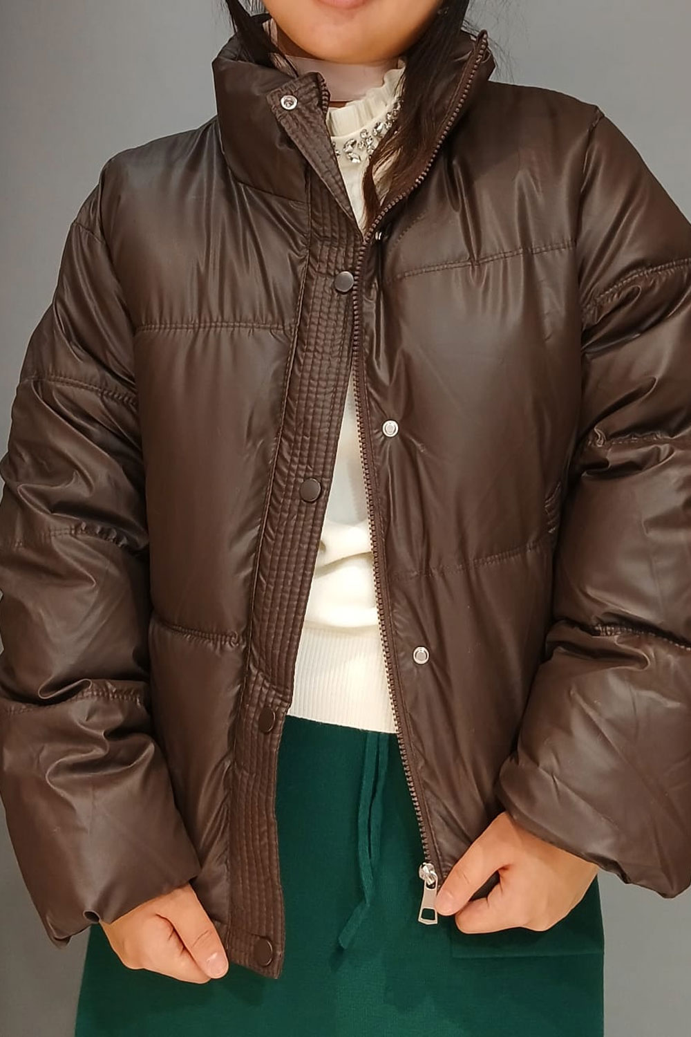 Parka Puffer Satinado - Imagen 4