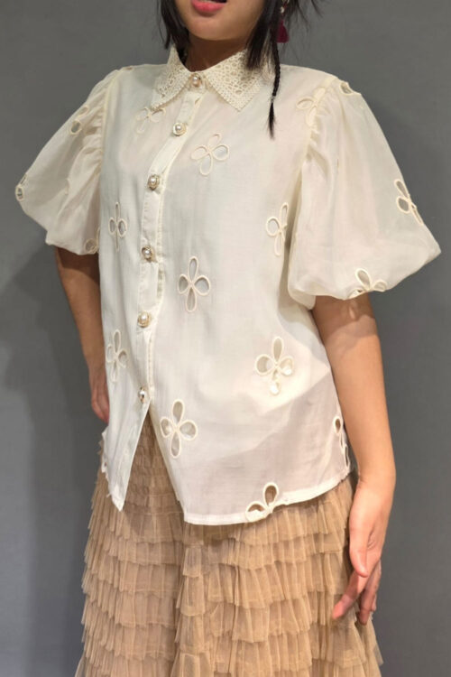 Alternative view of Blusa Bordada Manga Globo