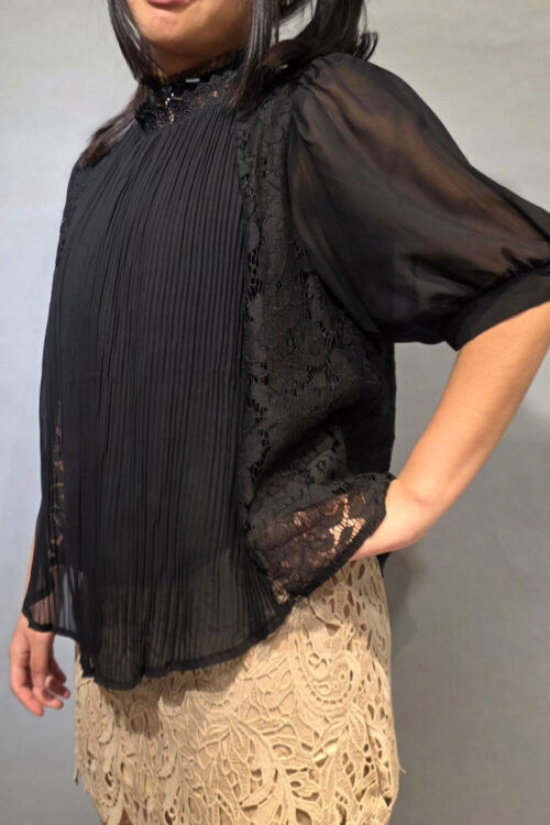Alternative view of Blusa Gasa Combinado con Encaje