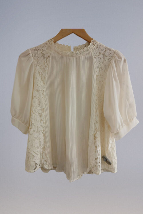 Blusa Gasa Combinado con Encaje - Imagen 4