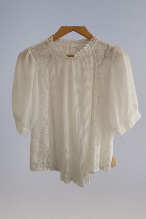 Blusa Gasa Combinado con Encaje - Imagen 3
