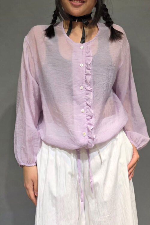 Blusa Gasa con Detalle Volante