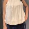 Blusa Globo Halter con Strass