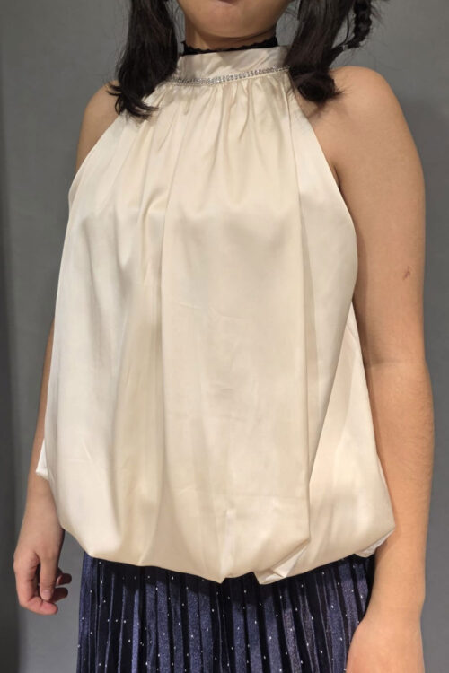 Alternative view of Blusa Globo Halter con Strass