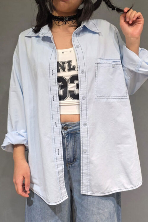 Alternative view of Camisa Gabardina Estilo Oversize