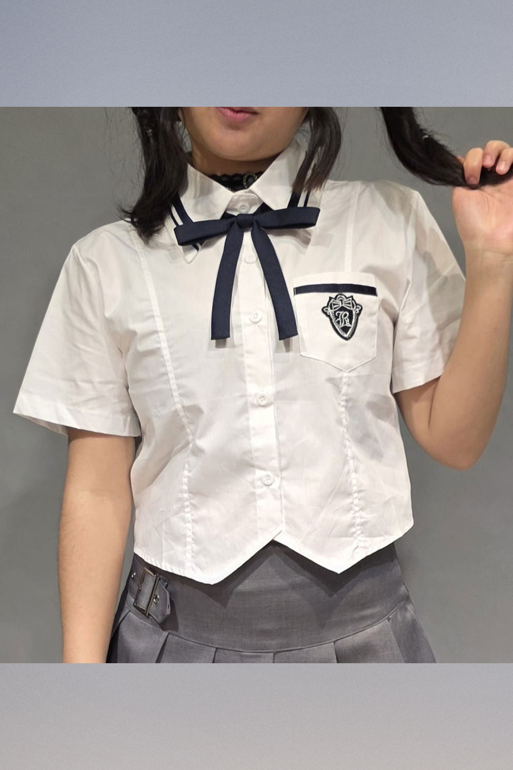 Camisa Preppy con Lazo