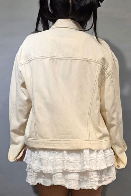 Campera Gabardina con Costuras en Contraste - Imagen 6