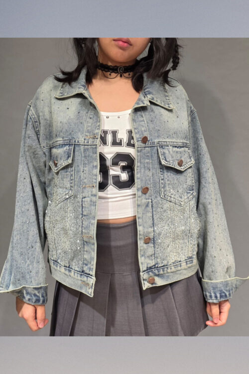 Alternative view of Campera Jeans con Brillo