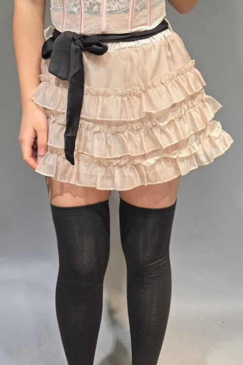 Minifalda Gasa Volante