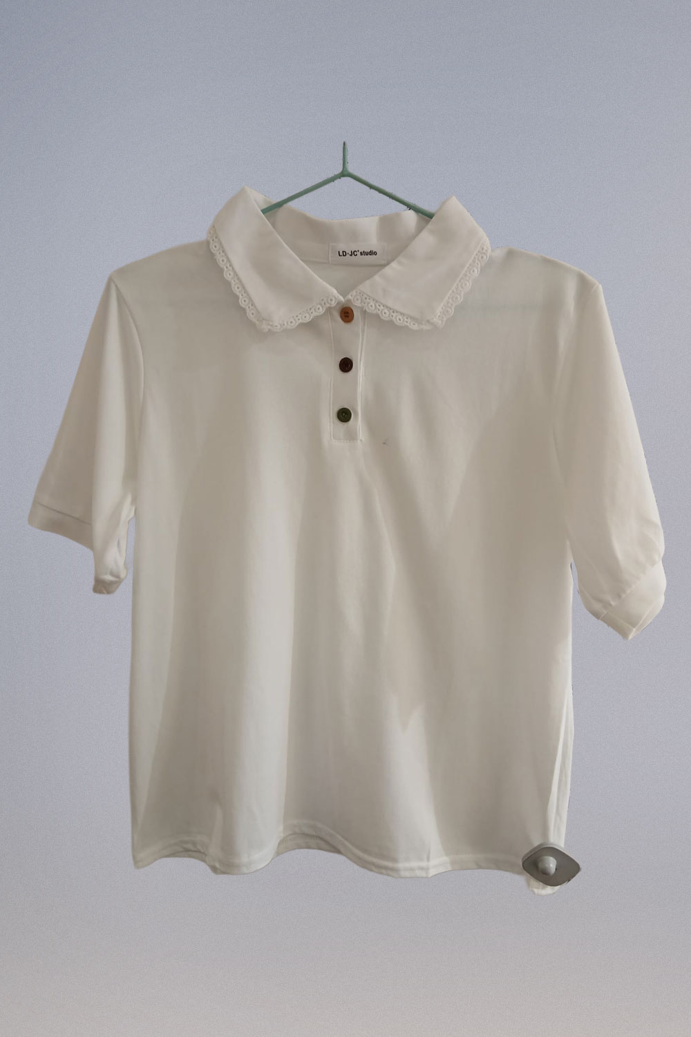 Polera de Algodón con Lycra con Cuello Bobo - Imagen 5
