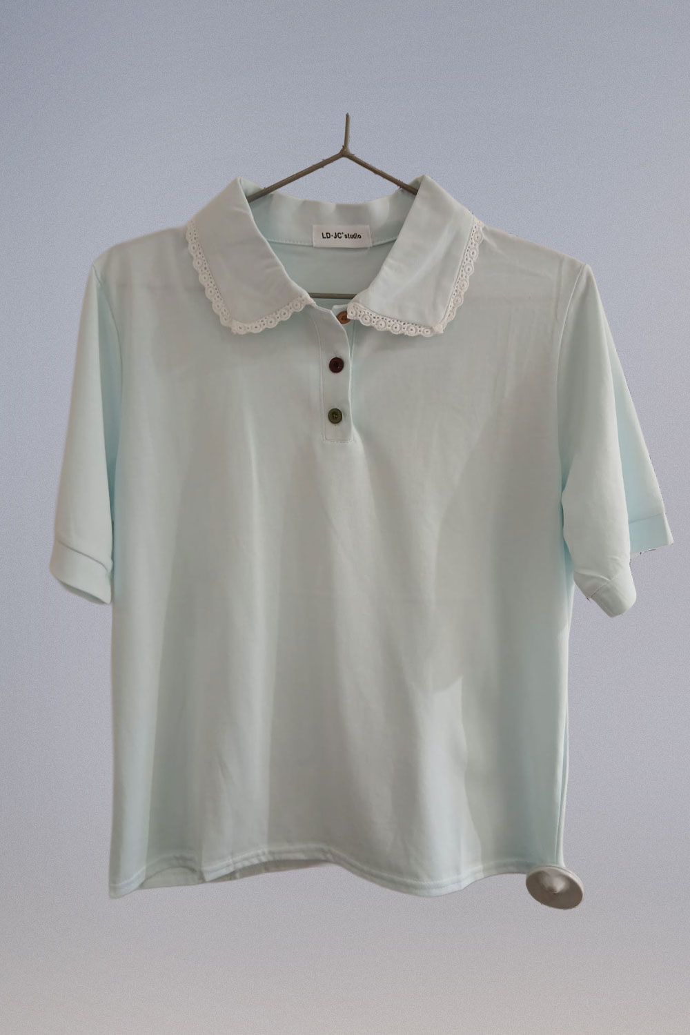 Polera de Algodón con Lycra con Cuello Bobo - Imagen 4