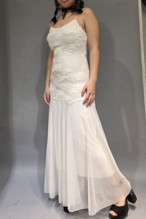 Alternative view of Vestido Largo con Lentejuelas y Rosas