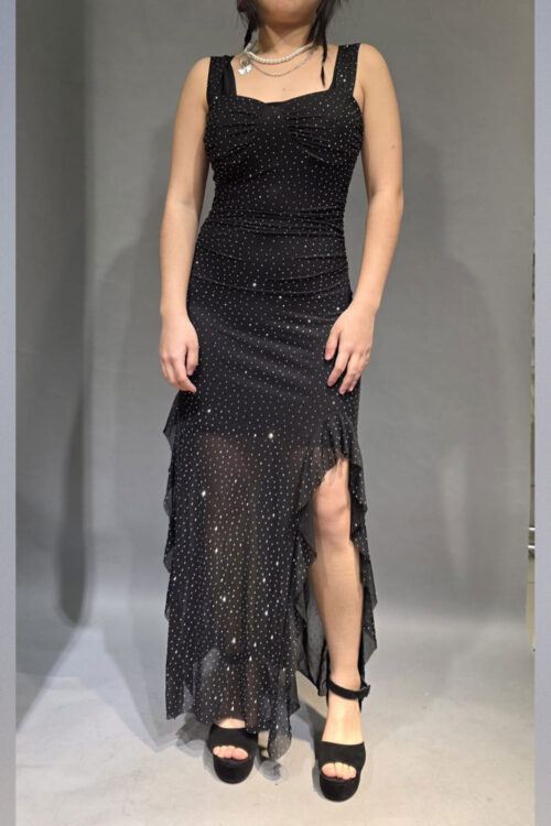 Vestido Tull con Brillo