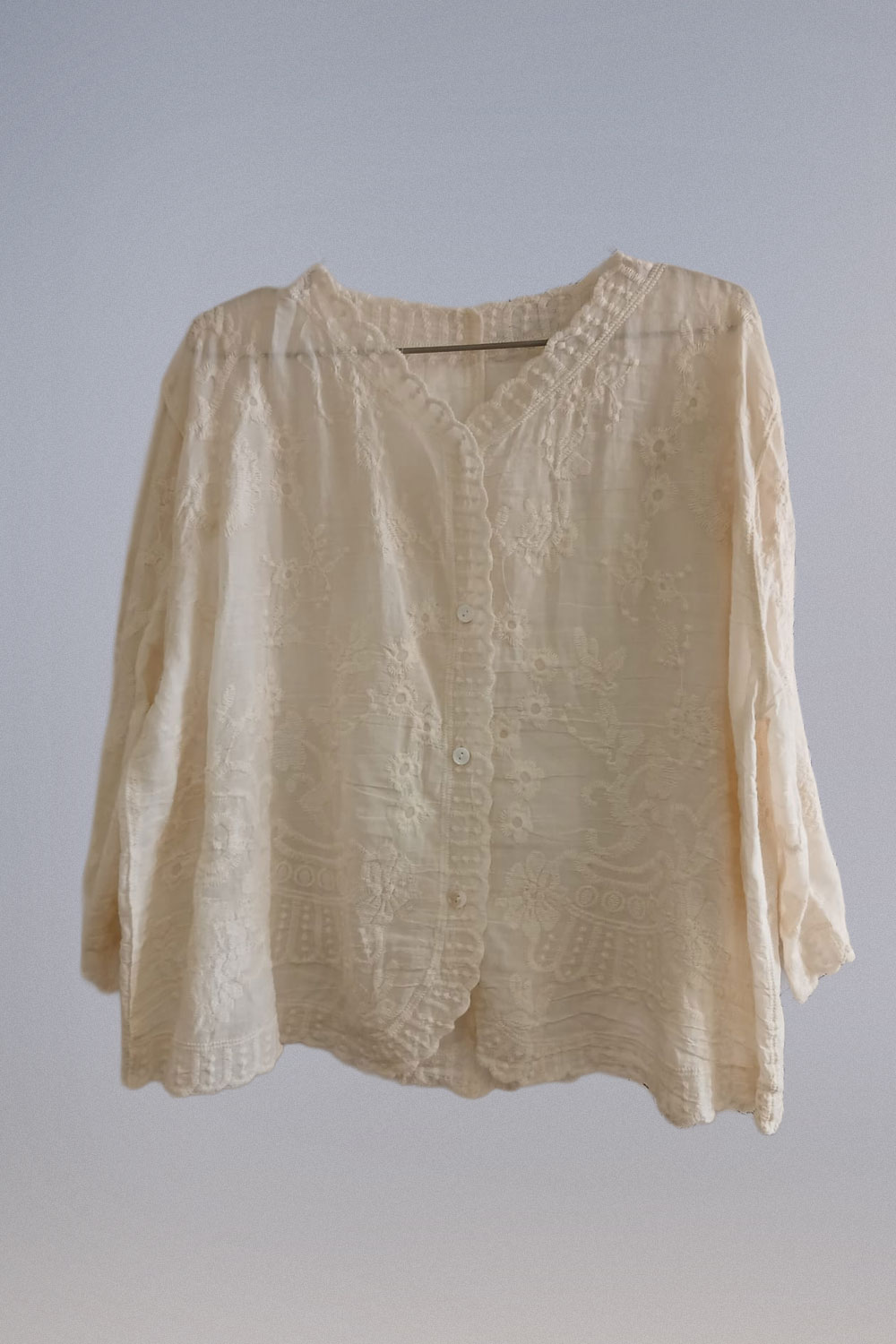 Blusa Broderie con Botones - Imagen 3