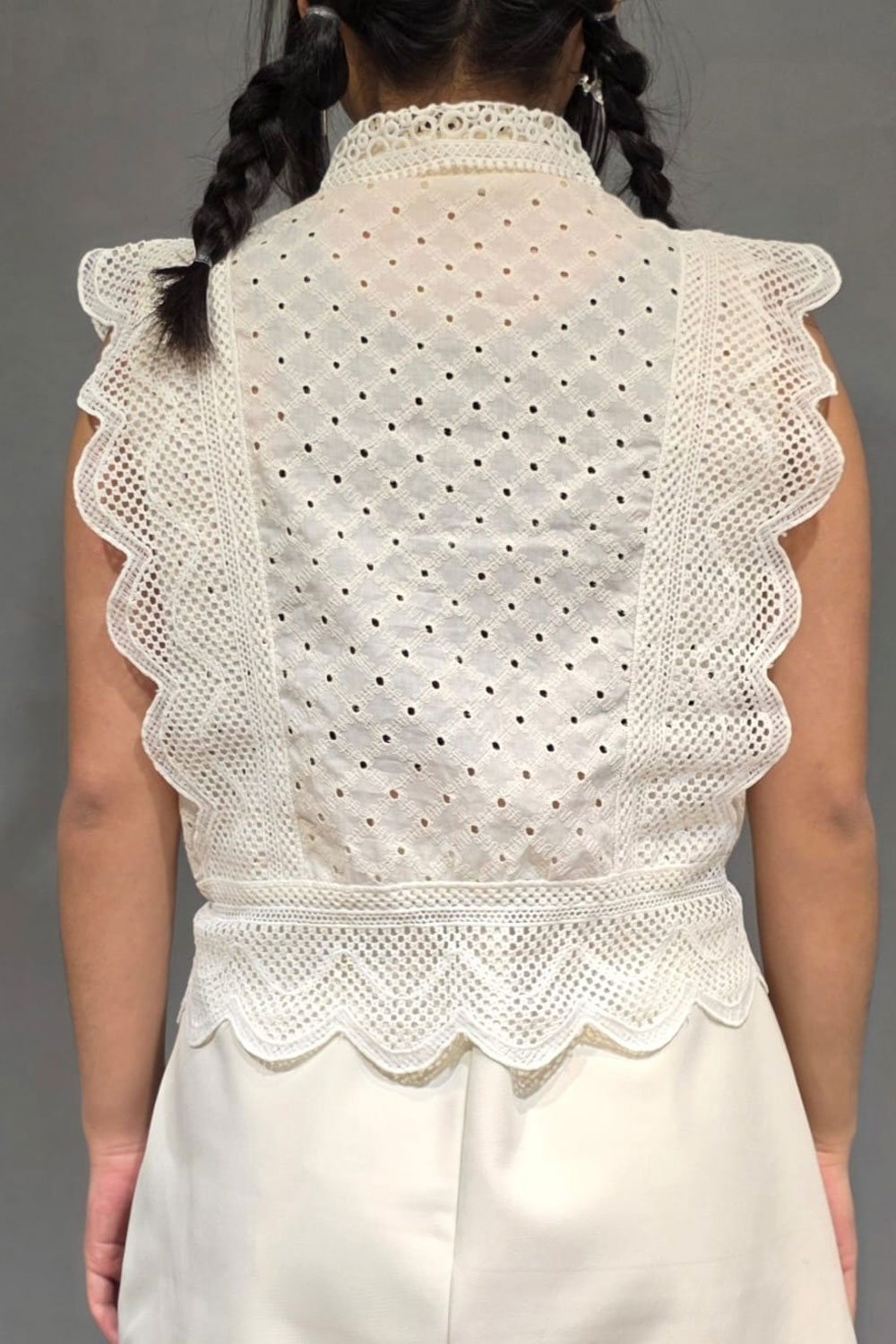 Blusa Broderie con Encaje - Imagen 5
