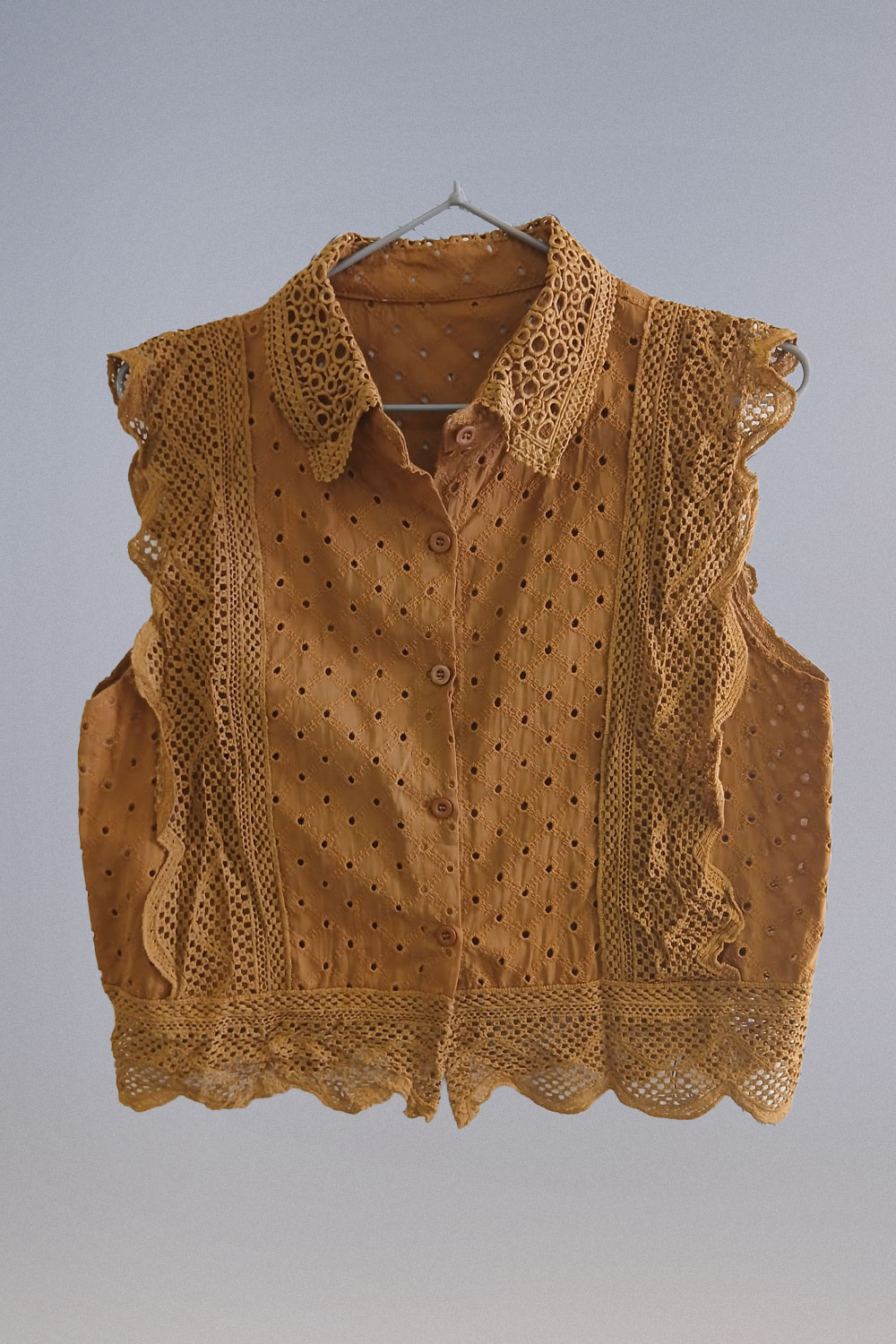 Blusa Broderie con Encaje - Imagen 4