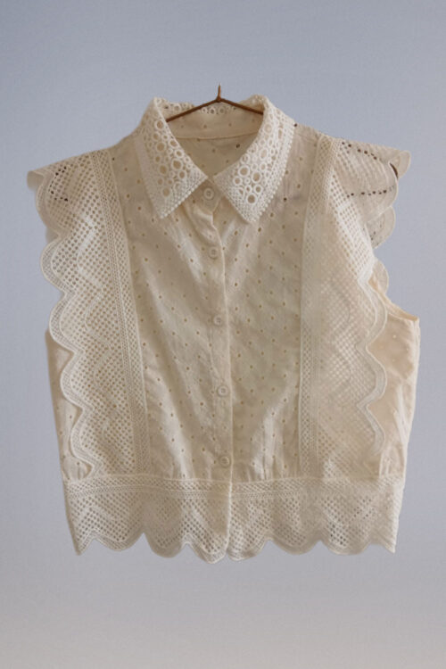 Blusa Broderie con Encaje - Imagen 3