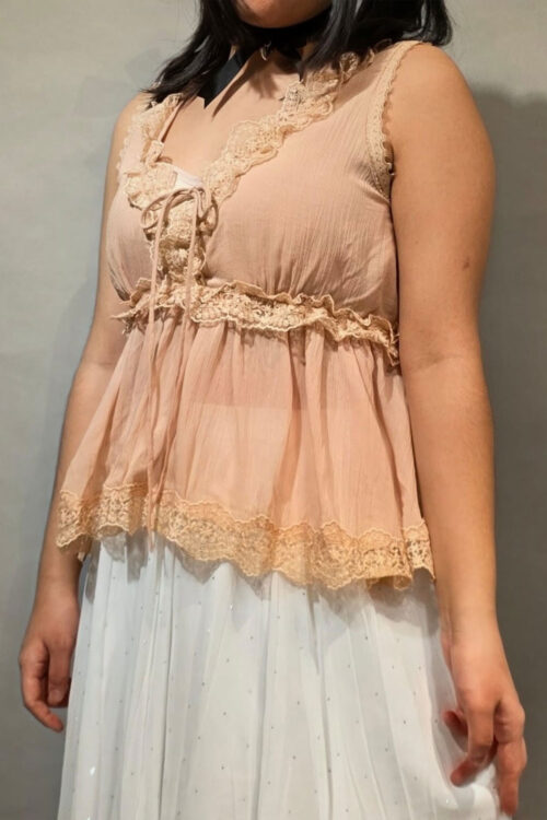 Blusa Lencera de Encaje y Gasa - Imagen 2