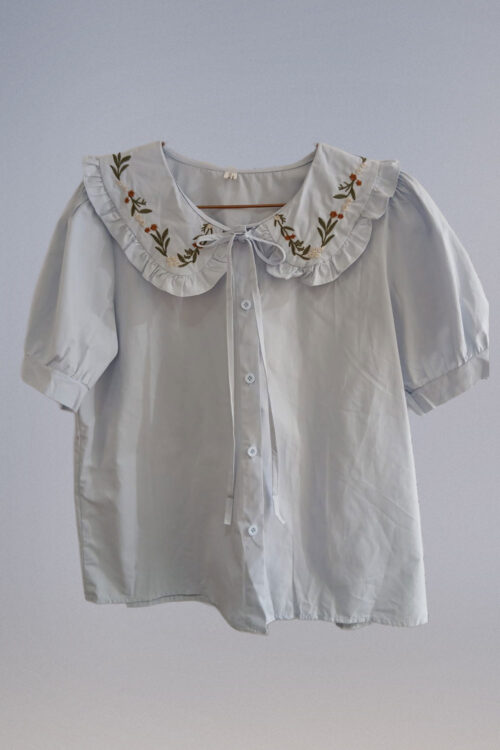 Blusa Poplin Cuello Bobo - Imagen 2