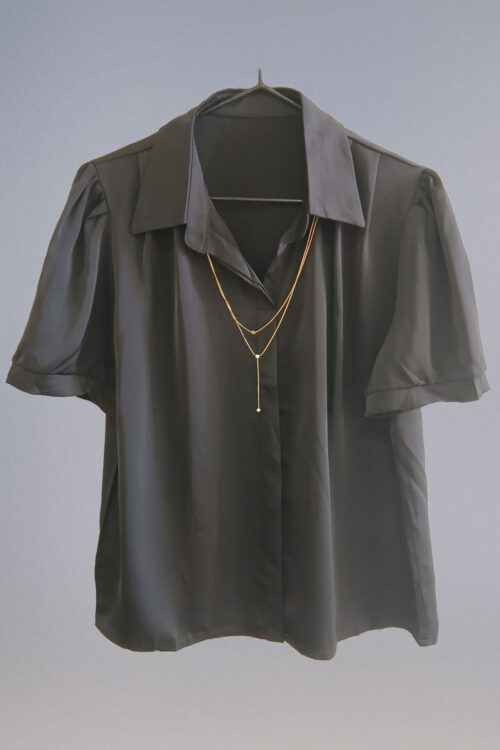 Blusa Seda con Collar Desmontable - Imagen 6