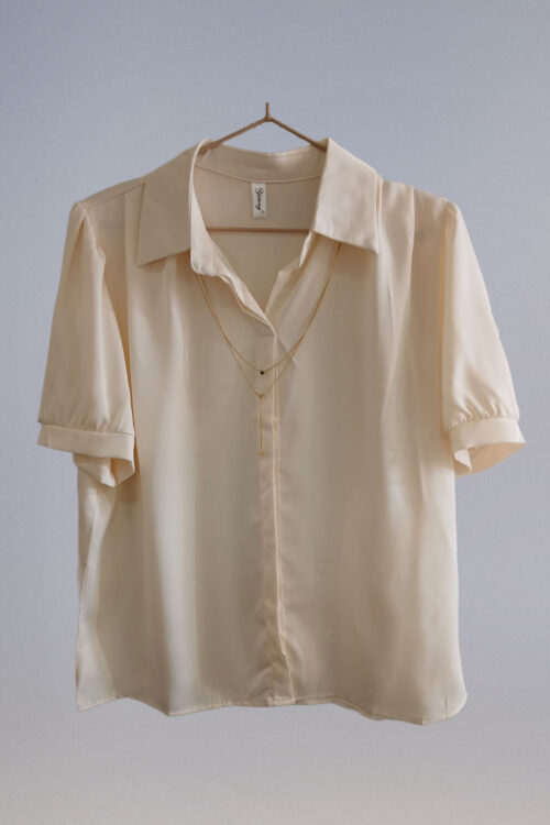 Blusa Seda con Collar Desmontable - Imagen 4