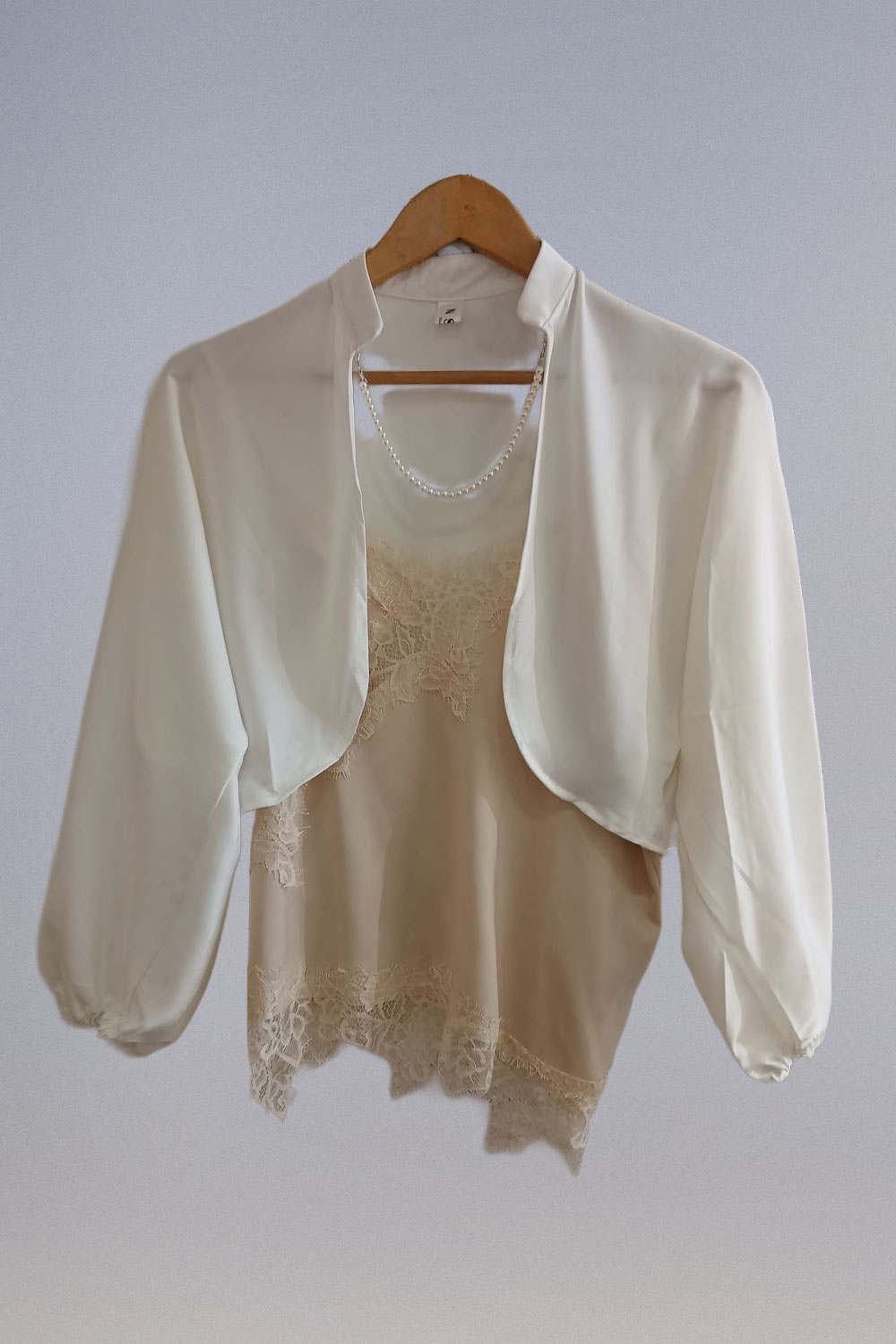 Bolero Seda con Perlas - Imagen 4