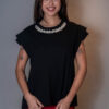 Polera con Cuello Perlas
