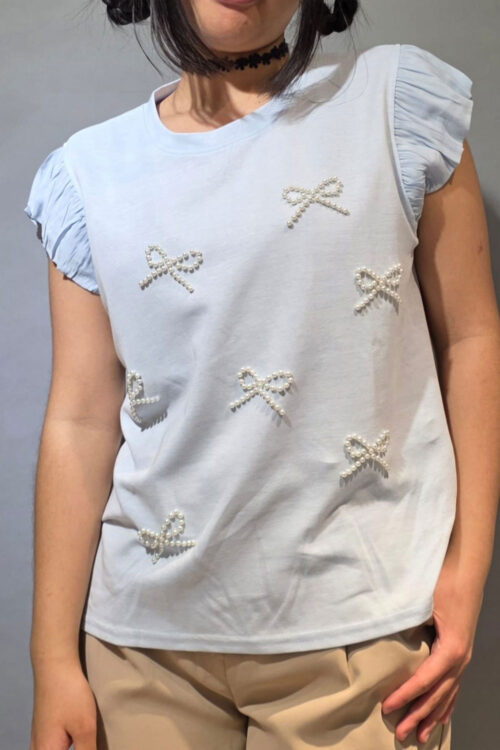 Polera con Moños de Perla