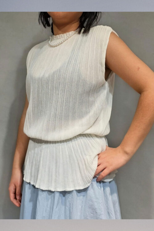 Alternative view of Polera Hilo de Canales con Cintura Peplum