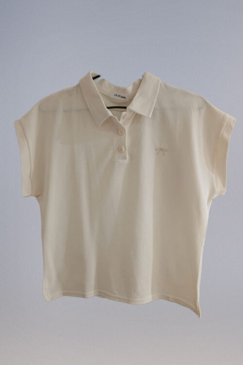 Polera Piqué Bordado Moño - Imagen 4