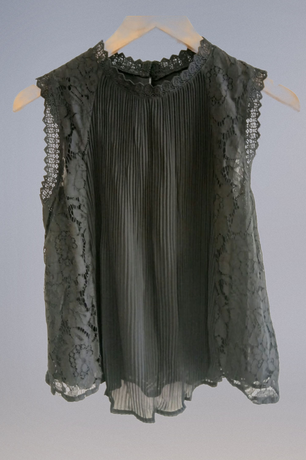 Blusa Gasa Combinado con Encaje - Imagen 5
