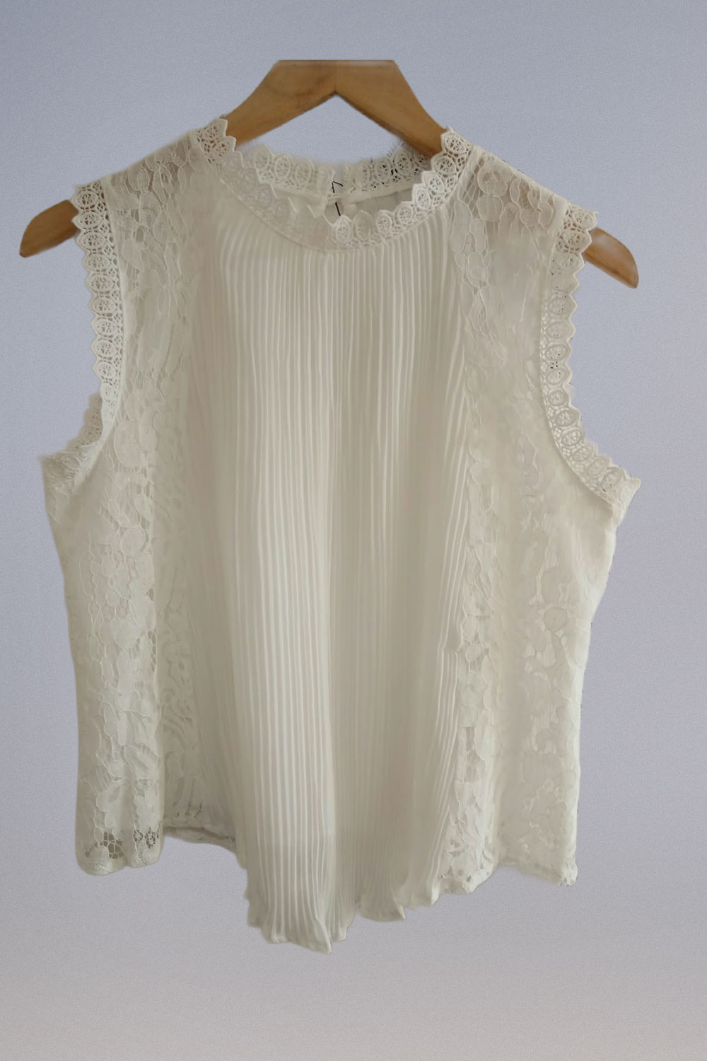 Blusa Gasa Combinado con Encaje - Imagen 4