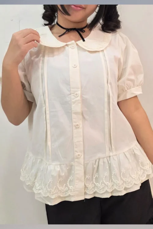 Blusa Poplin Cuello Bobo