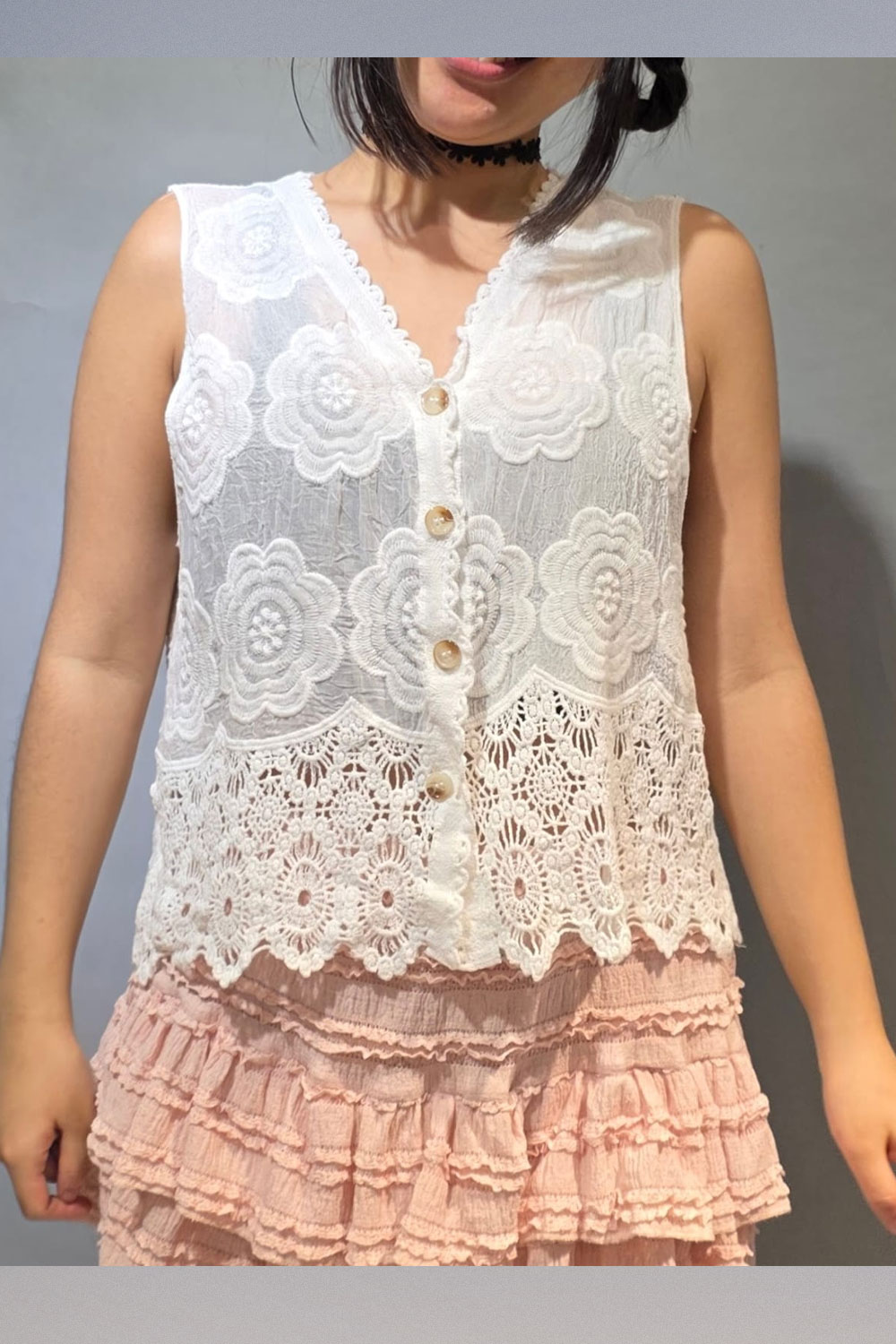 Chaleco Broderie