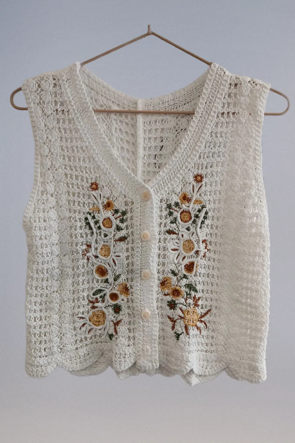 Chaleco Macramé Bordado - Imagen 2