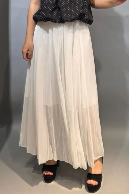 Alternative view of Falda Gasa con Tachas Brillantes