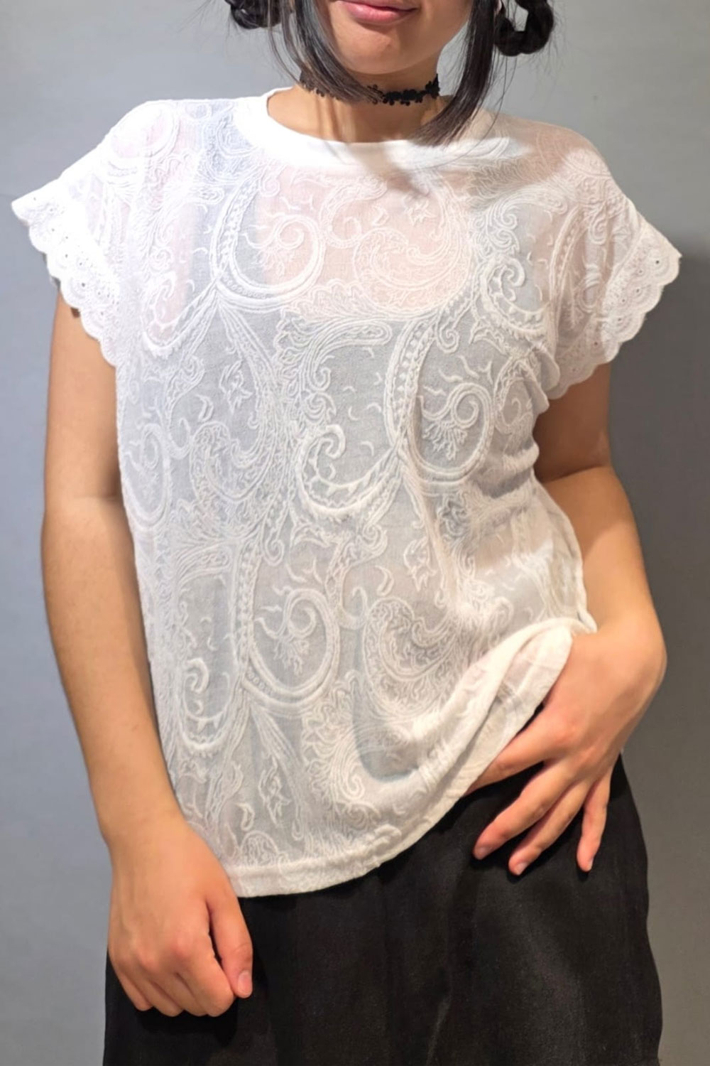 Polera Bordado Paisley